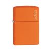 Zippo Windproof Lighter Orange Matte w/Zippo Logo