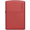 Zippo Windproof Lighter Red Matte w/Zippo Logo