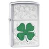 Zippo Windproof Lighter Clover High Polish Chrome Design