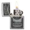 Zippo Windproof Lighter Jack Daniel's Label-Pewter Emblem High Polish Chrome