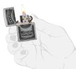 Zippo Windproof Lighter Jack Daniel's Label-Pewter Emblem High Polish Chrome
