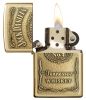 Zippo Windproof Lighter Jack Daniel'sÂ® Label-Brass Emblem High Polish Brass