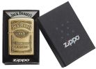 Zippo Windproof Lighter Jack Daniel'sÂ® Label-Brass Emblem High Polish Brass