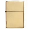 Zippo Windproof Lighter High Polish Brass w/o Solid Brass EngravedHigh Polish Brass