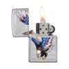 Zippo Windproof Lighter E-Star Award w/Patriotic Eagle Flag High Polish Chrome