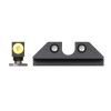 Night Fision Tritium Night Sights for Glock 17/19/34/43/48 - Yellow Front Ring/U Notch Black Rear Ri