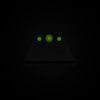 Night Fision Suppressor Height Tritium Night Sights for Most Glocks - White Tritium Front Ring/Triti