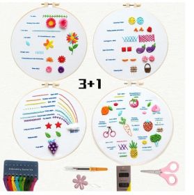 English Novice Handmade Sewing Kit Lu Embroidery Cross Practice Bag (Option: Style7-Bamboo Stretch 20cm)