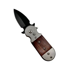 4.75' Automatic Knife With Safety Lock (Color: Wood)
